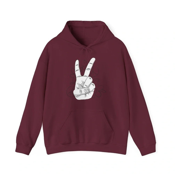 “Peace is Proud” Custom Graphic Design Unisex Hoodie - Picture 11 of 11